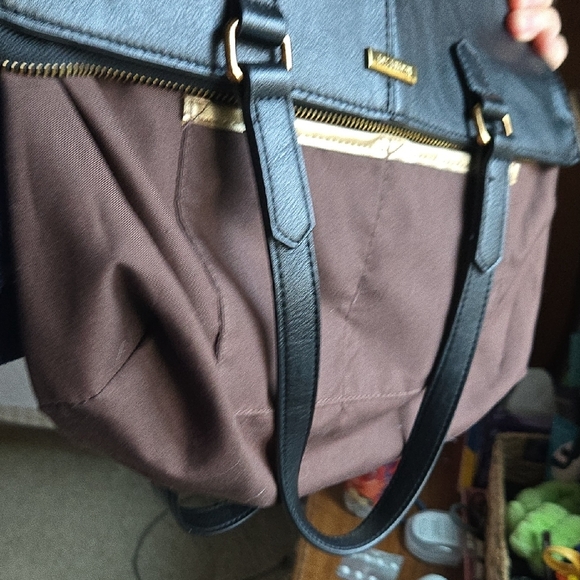 Rachel Zoe Black Tote with Gold Accents - Picture 16 of 17